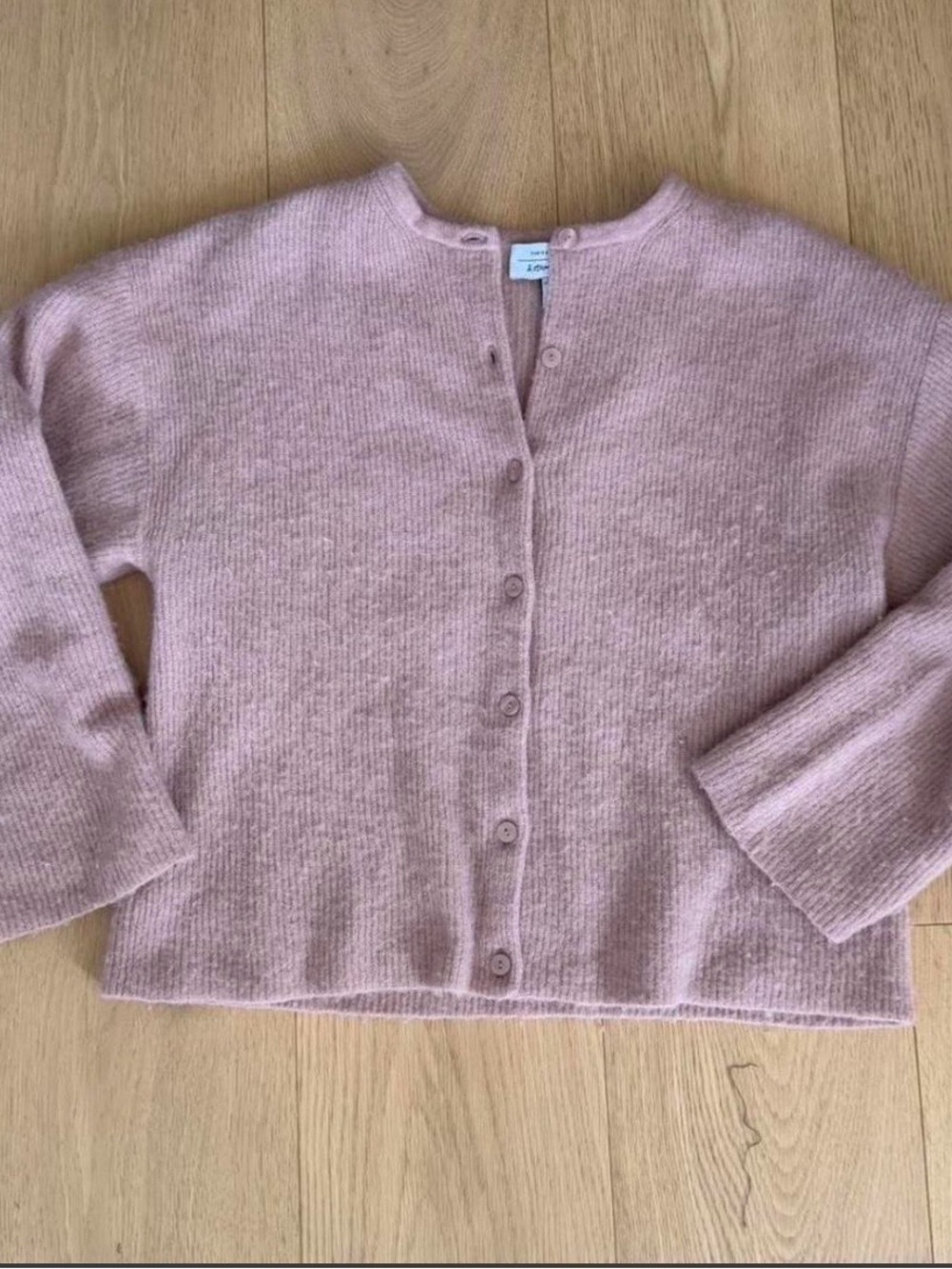 & other story wool pink cardigan!!
